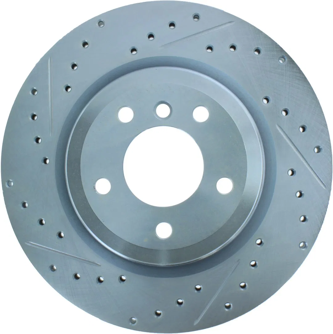 227.34080R – STOP TECH Brake Rotor, Drilled And Slotted Zinc Coated Single